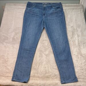 Eddie Bauer Womens Boyfriend Slim Jeans Size 20 Tall High Rise Denim 35" Inseam